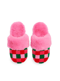 cozied up plush slippers