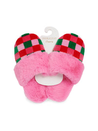 cozied up plush slippers