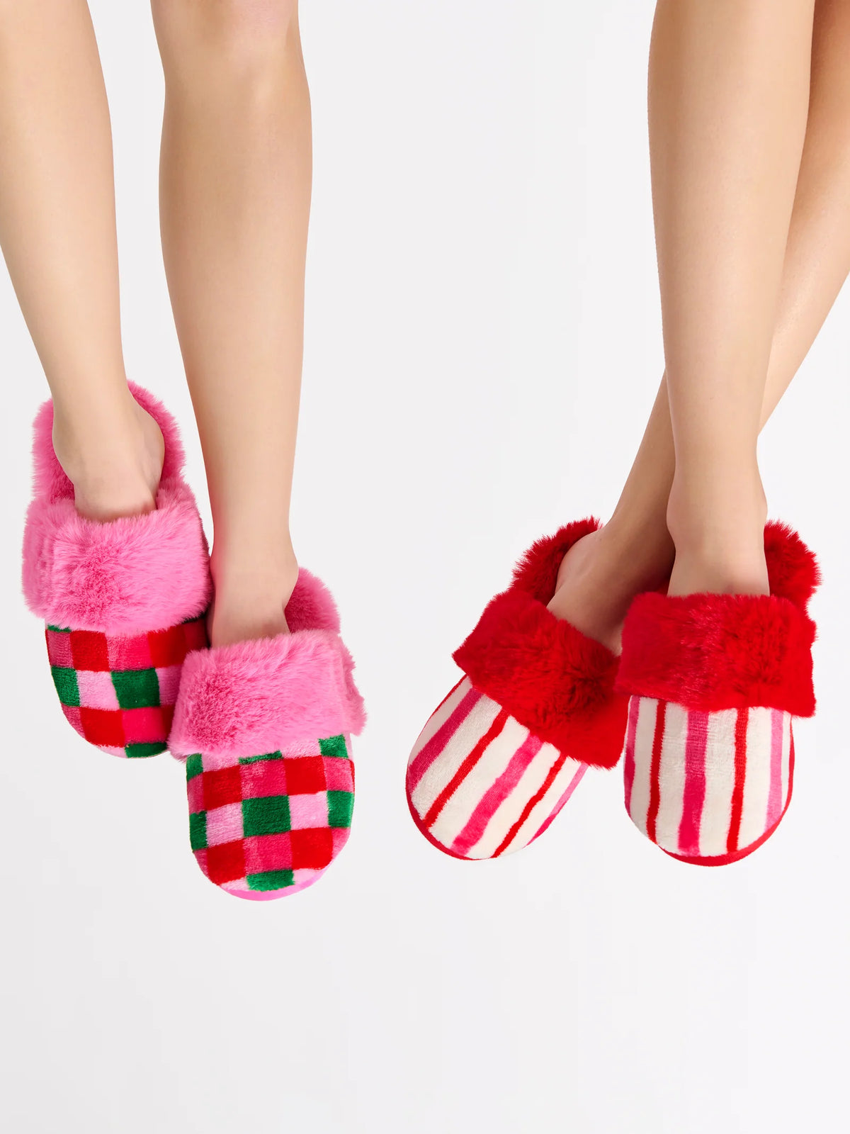 cozied up plush slippers