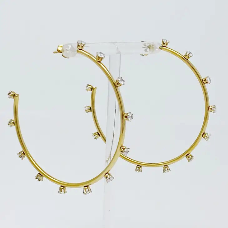 saylor studded hoops