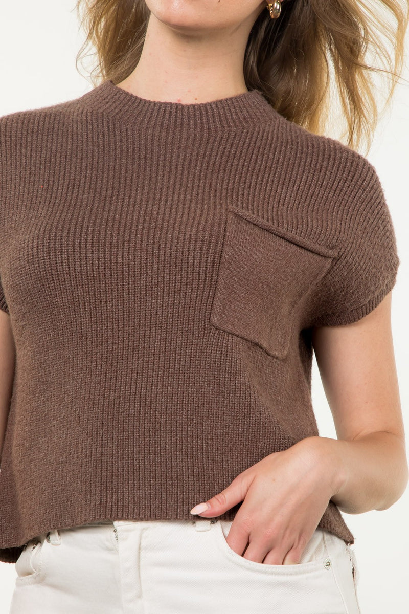 back in the day knit top | mocha