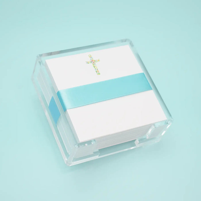 floral cross acrylic note set | Taylor Paladino