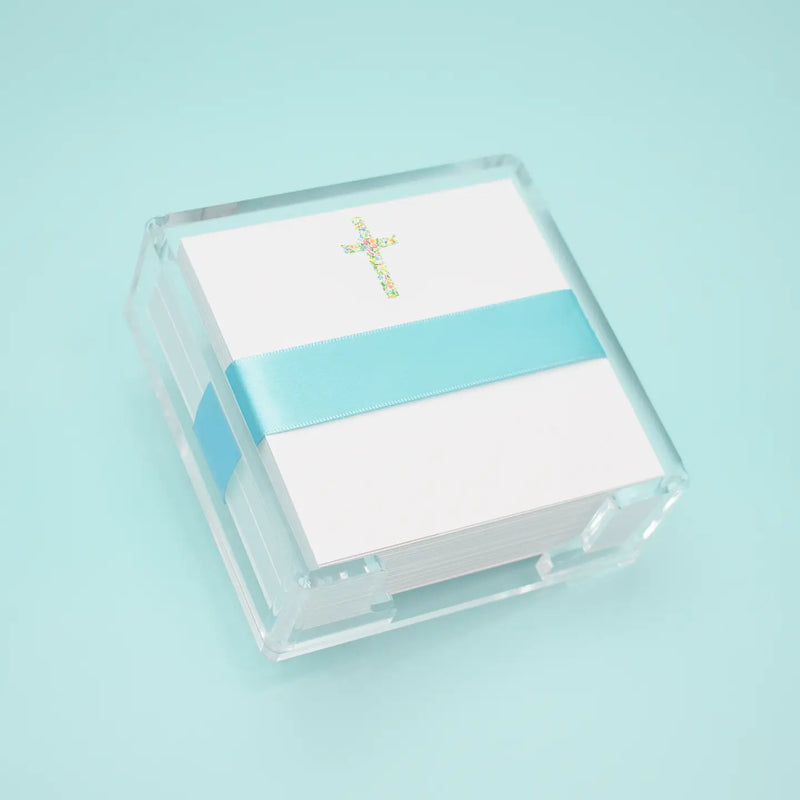 floral cross acrylic note set | Taylor Paladino