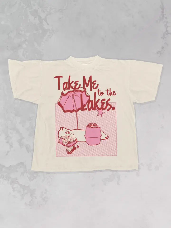 take me to the lakes oversized tee | FINAL SALE