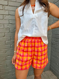 orange crush scallop hem shorts