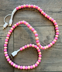 Beaded Phone Charger with Lightning & USB-C Cable