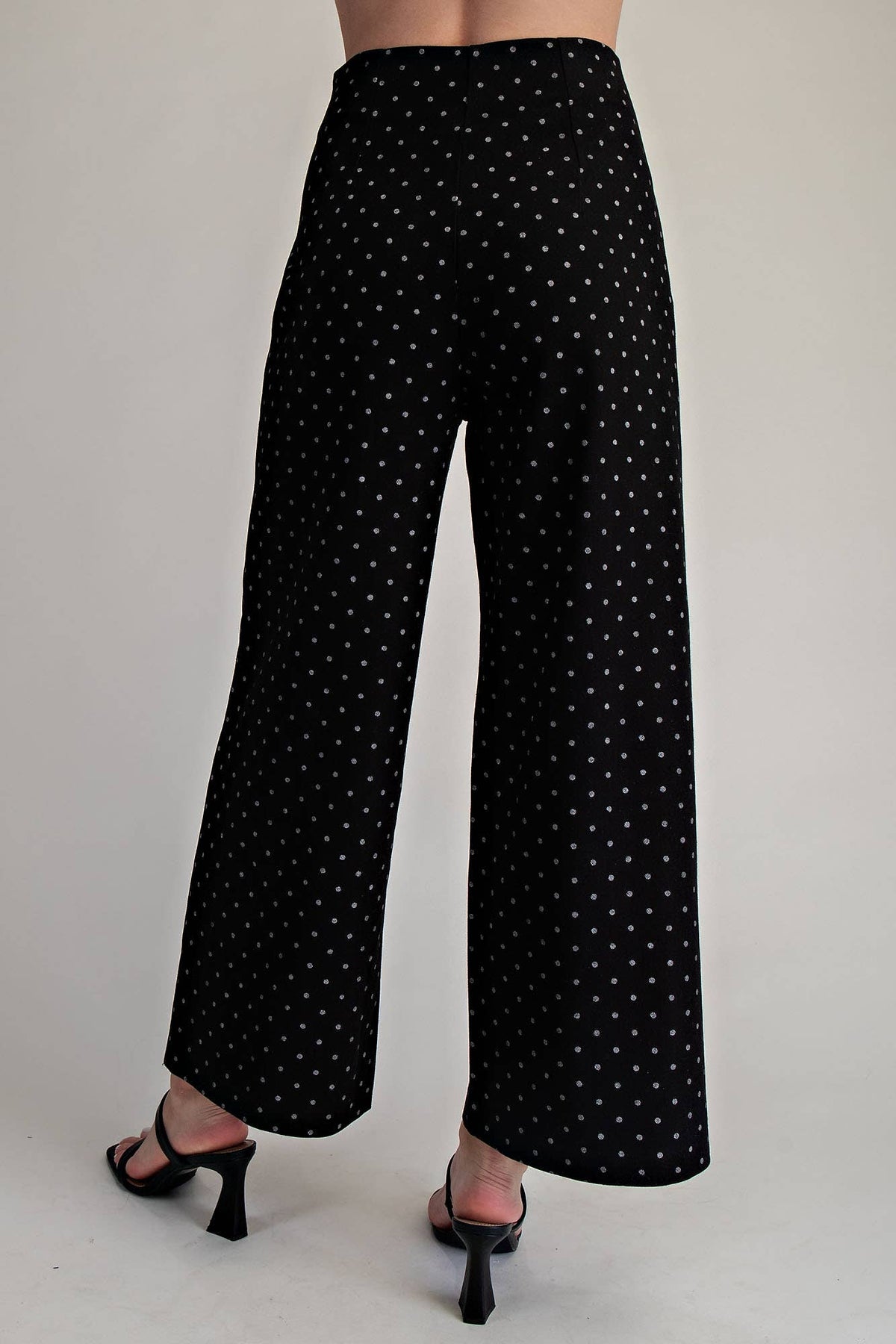 holly high-waisted polka dot pants