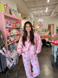 polka dot crop sweatshirt