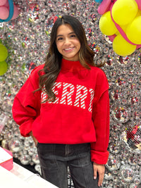 oversized merry reversible sweatshirt