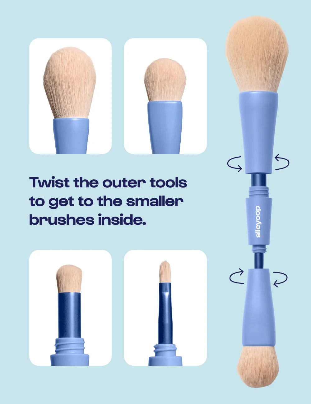 alleyoop | OVERACHIEVER 4-in-1 makeup brush