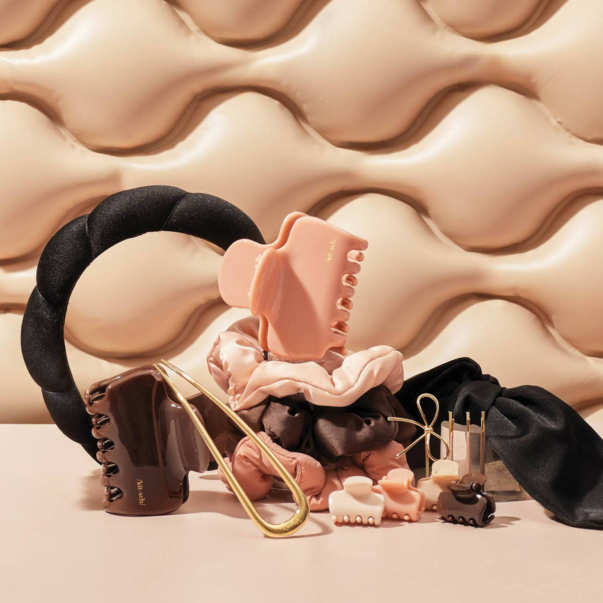 gold metal french hair pin