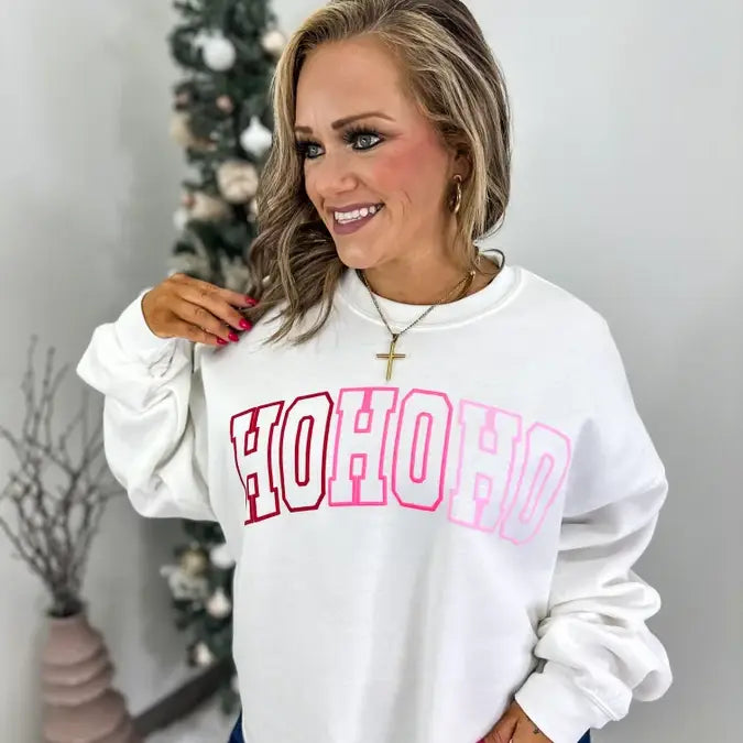 ho ho ho cropped crewneck