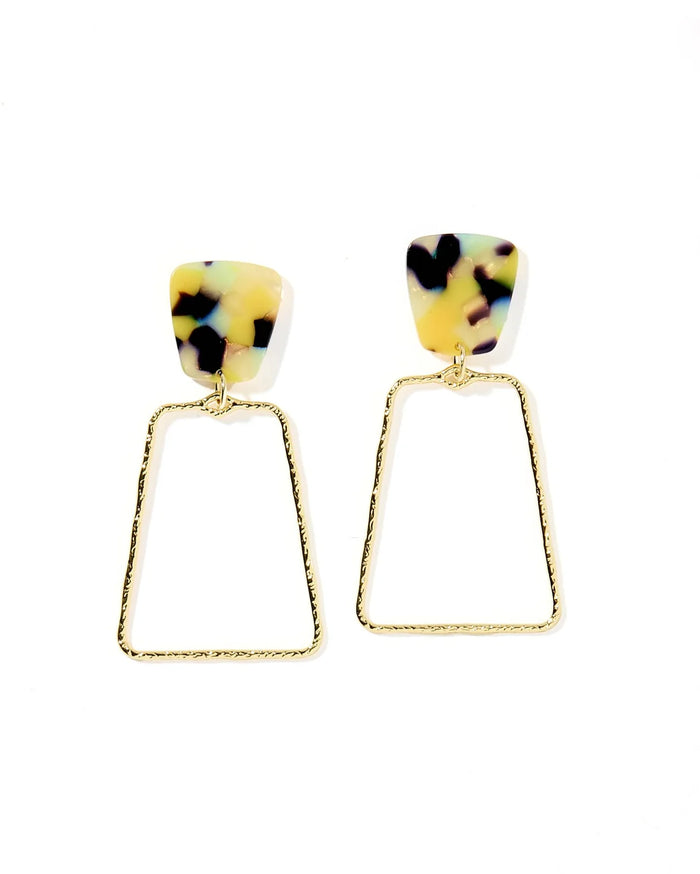 kaelyn mustard camo earrings