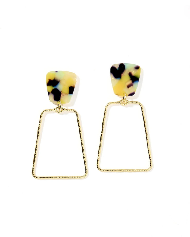 kaelyn mustard camo earrings
