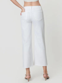 olivia high-rise crop white denim