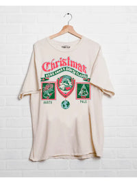 christmas patch thrifted graphic tee