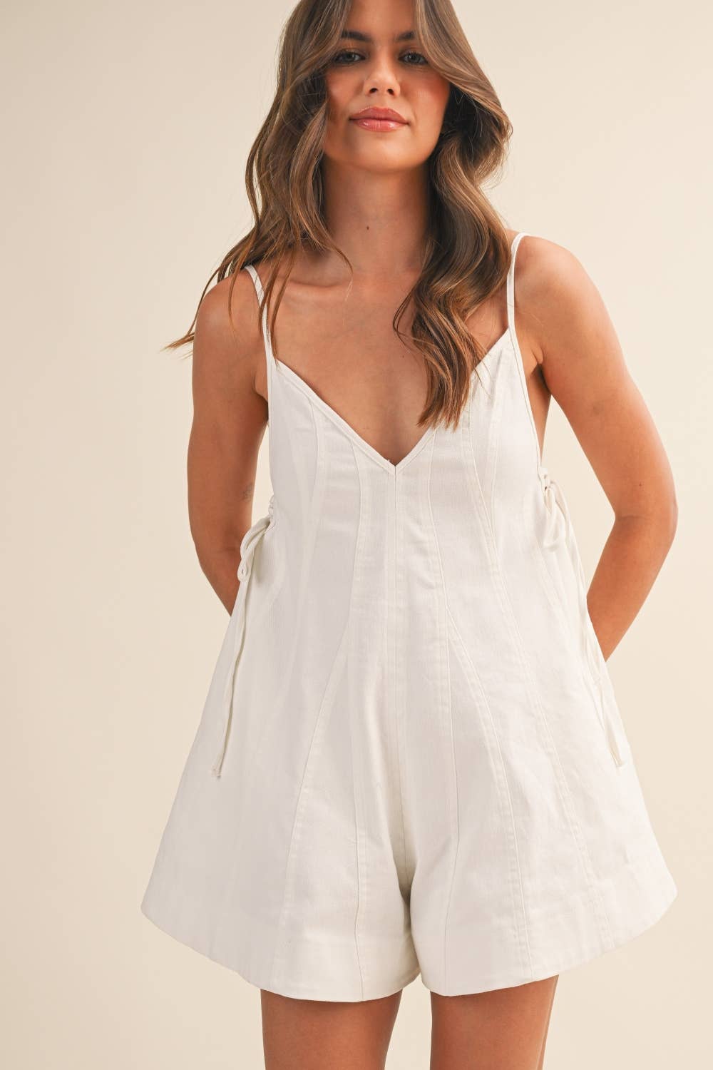 ivory tower flare romper