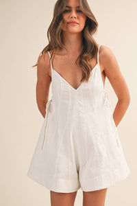 ivory tower flare romper