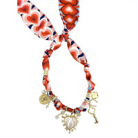 multi-charm scarf necklaces