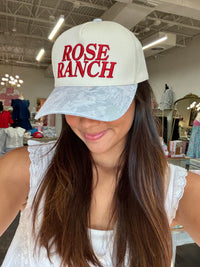 rose ranch trucker hat
