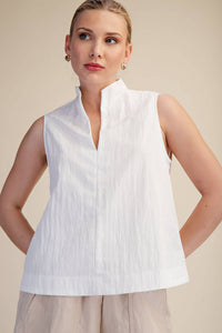 meredith high-collar top