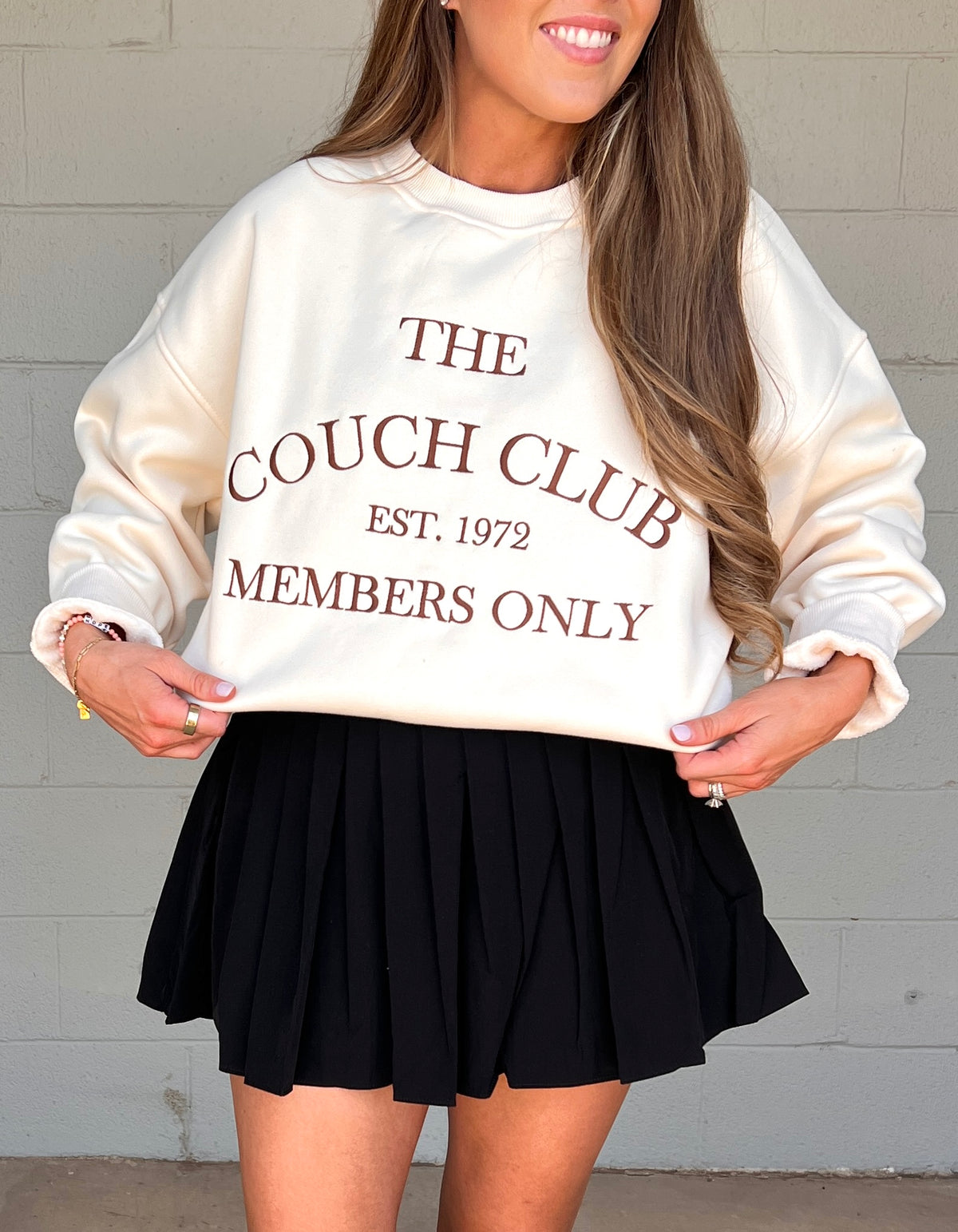 the couch club fleece sweatshirt