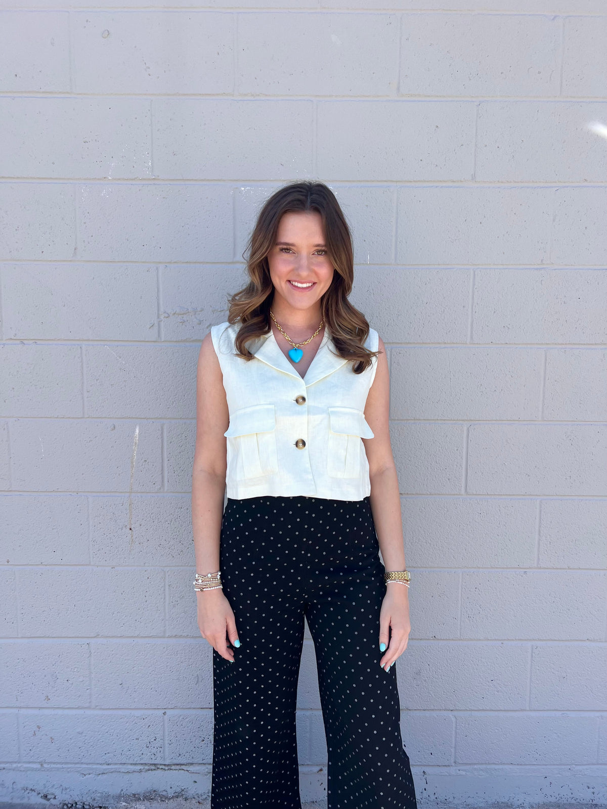 bridget linen cargo vest