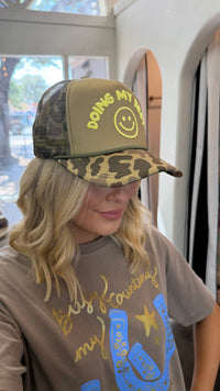 doing my best camo foam trucker hat