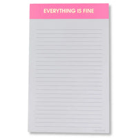 lined memo notepad