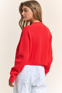 lovin’ you was red open cardigan