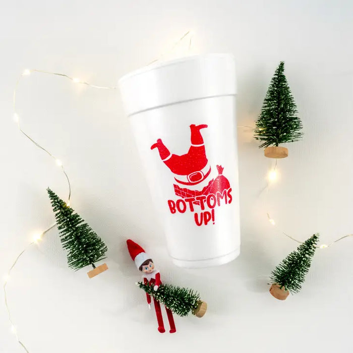 bottoms up santa cups