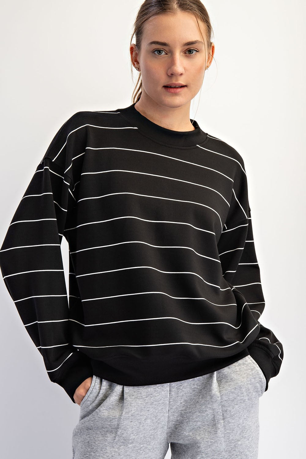let's face it striped longsleeve