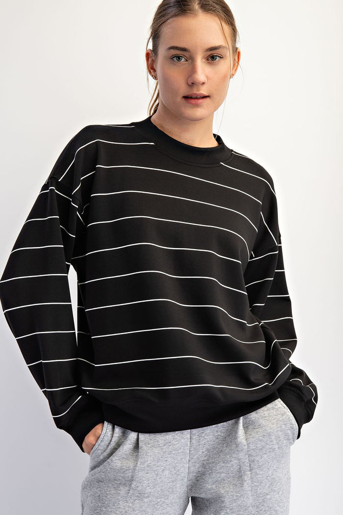 let's face it striped longsleeve