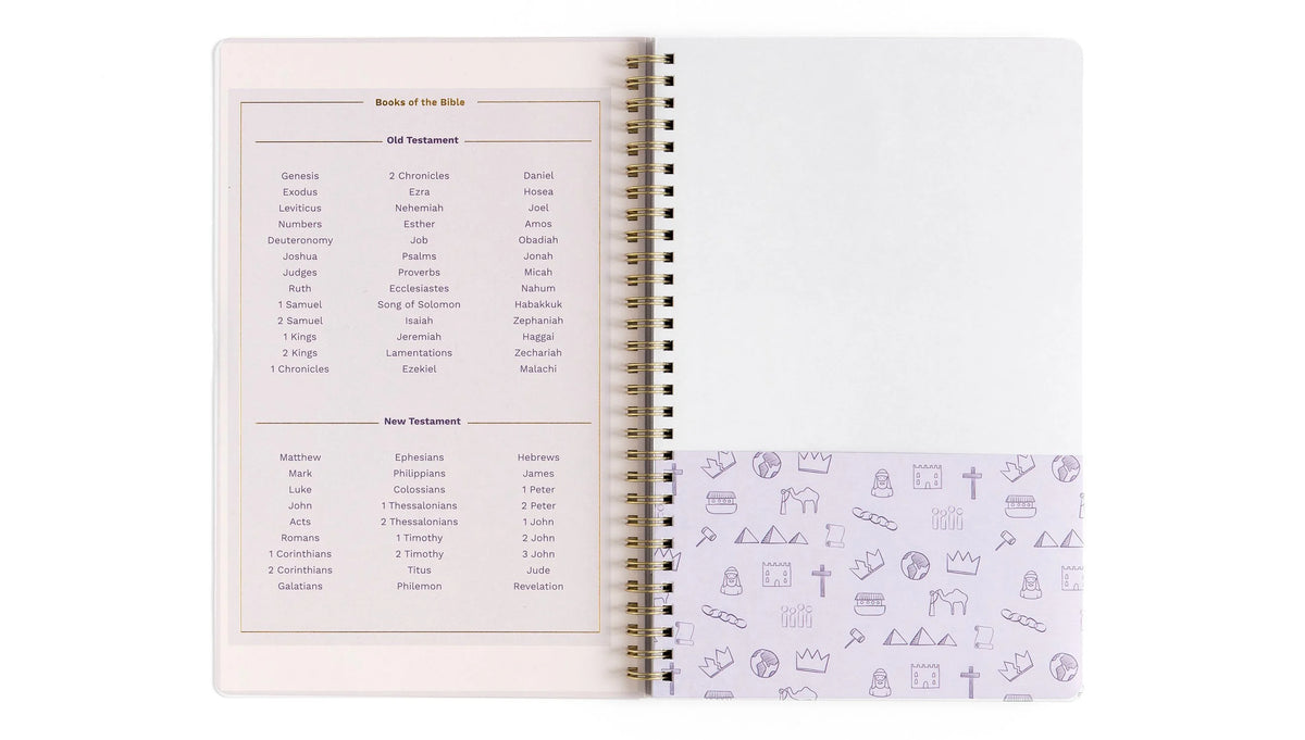 church notes | lilac notebook w/ maps