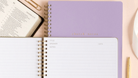 church notes | lilac notebook w/ maps