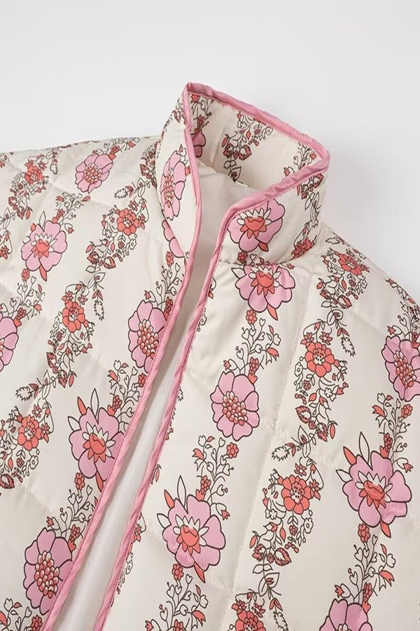 floral quilted jacket