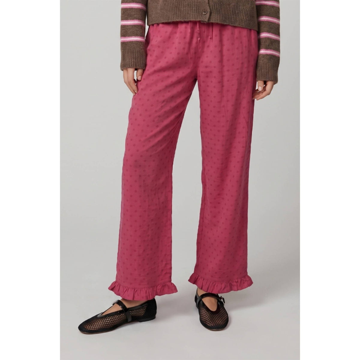 just because polka dot drawstring pants