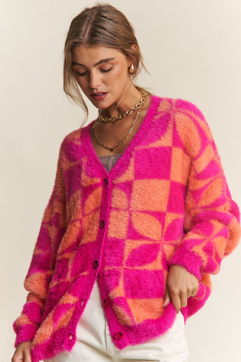 girl crush super-soft fuzzy cardigan