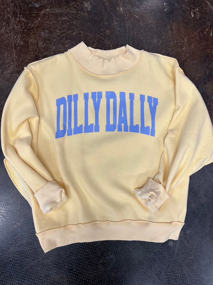 dilly dally mockneck sweatshirt