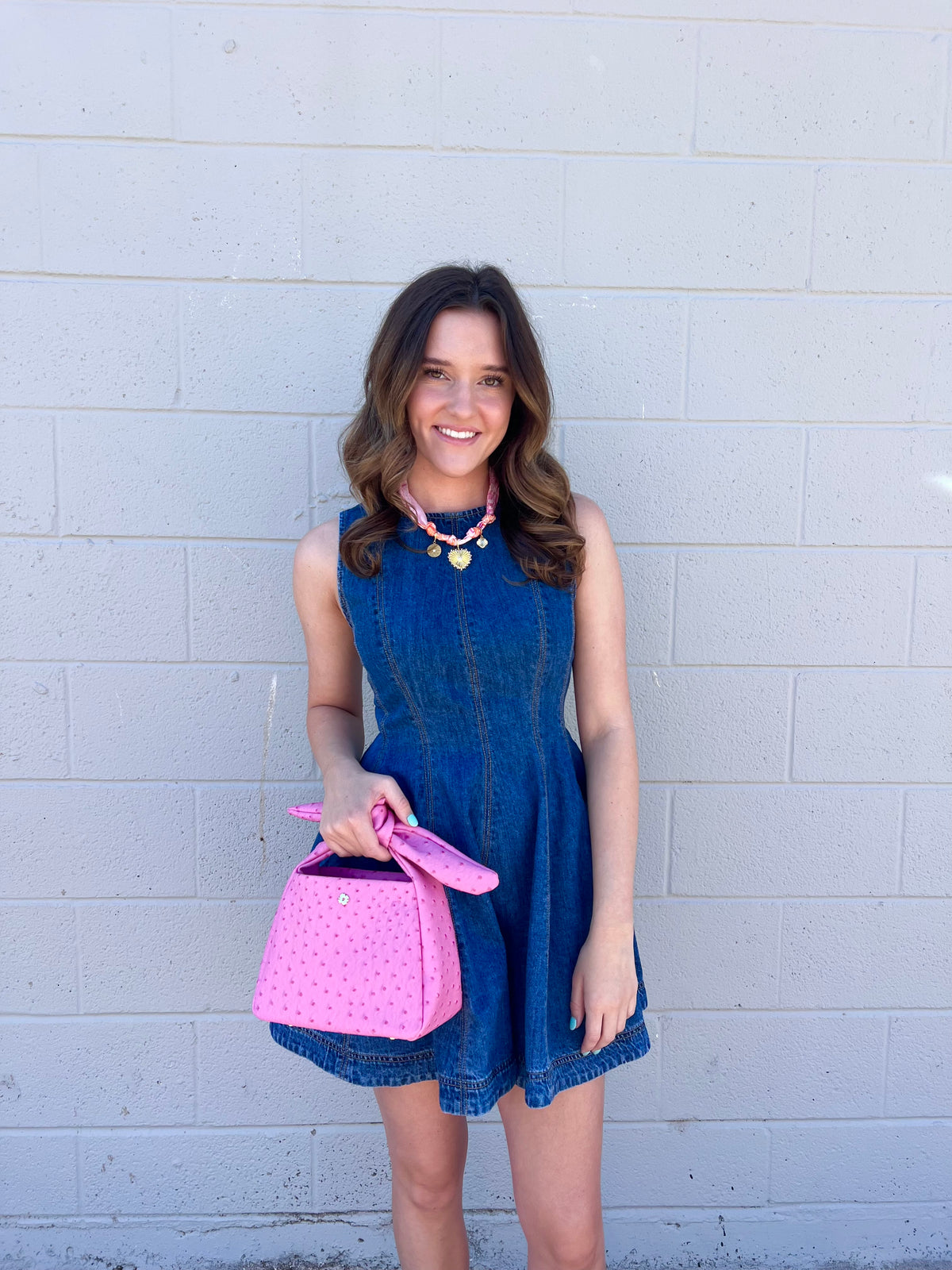 there was this girl denim dress