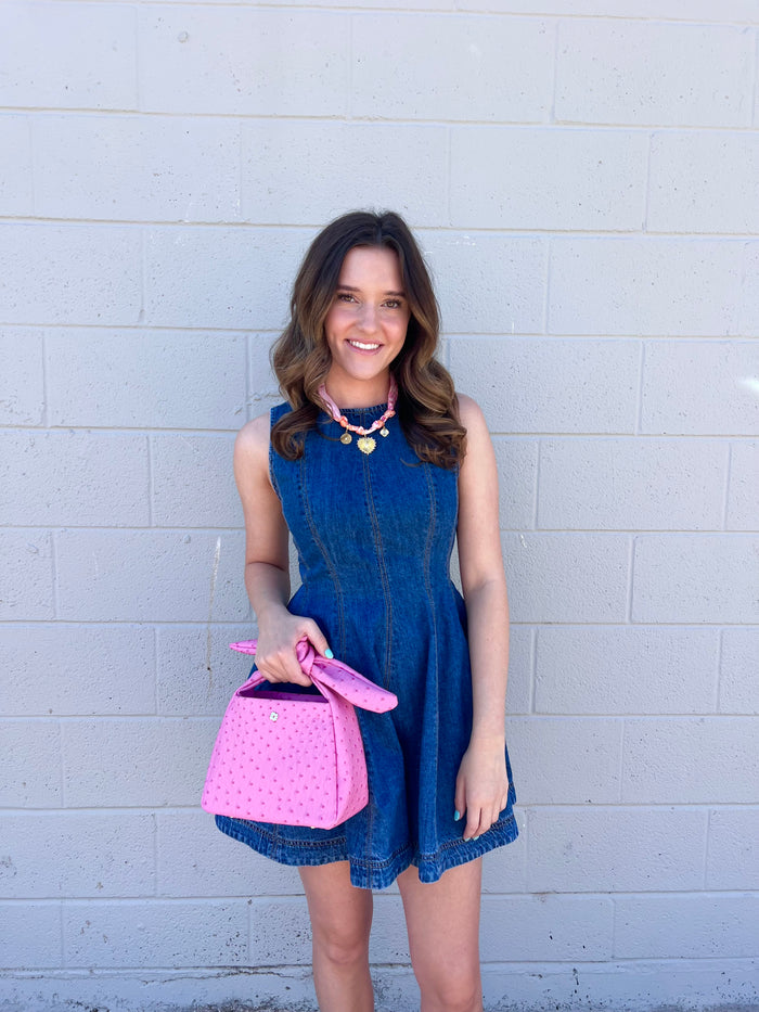 there was this girl denim dress