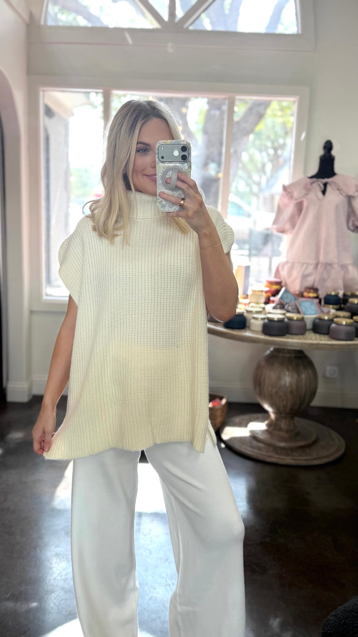 easy does it two-piece sweater set