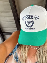 overserved country club trucker hat