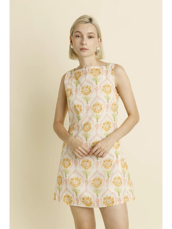 lillian floral mini dress