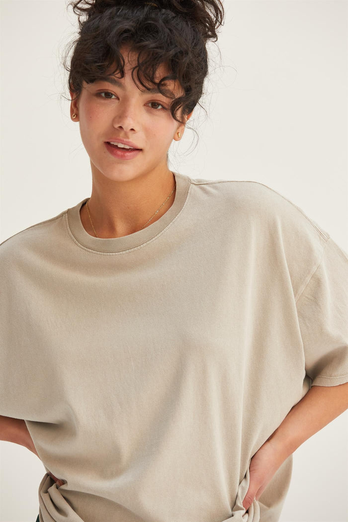 laid back oversized tee | ash