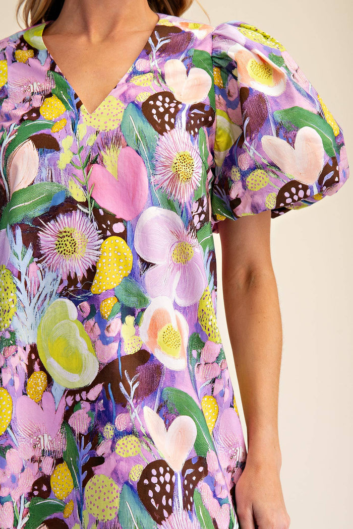 poppy printed mini dress