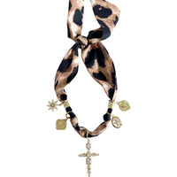 multi-charm scarf necklaces