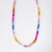 rainbow sugar gemstone necklace