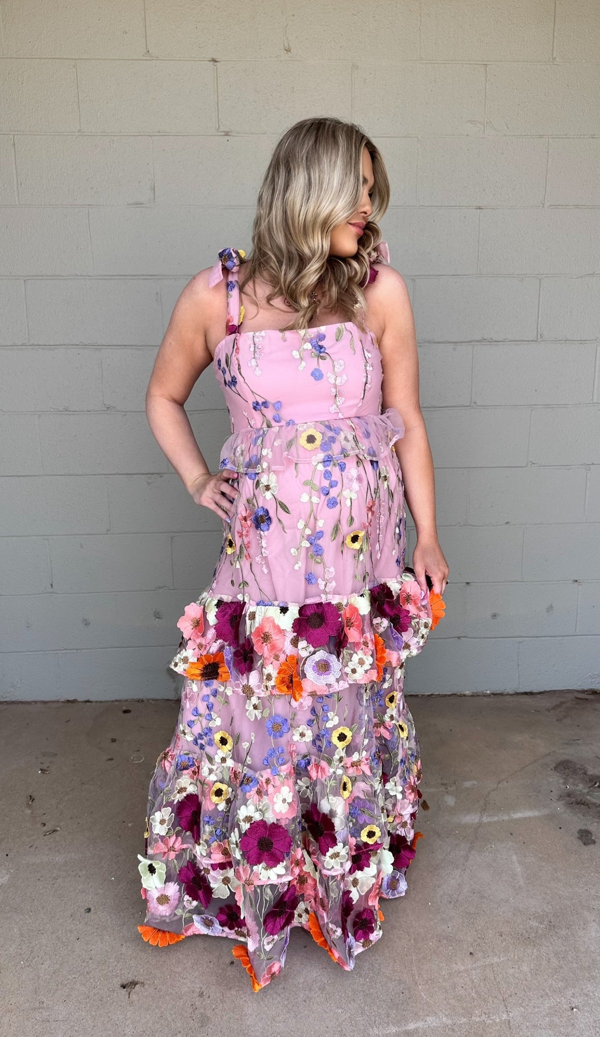 edie tie shoulder maxi dress | vineyard