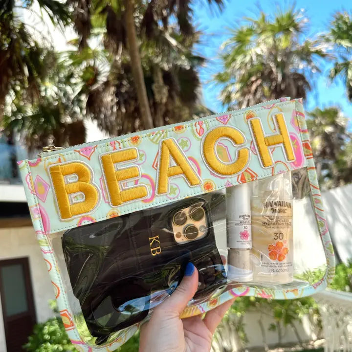 beach clear pouch